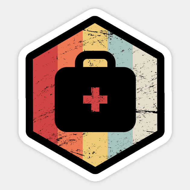 Retro Medical Student School Icon Sticker by MeatMan